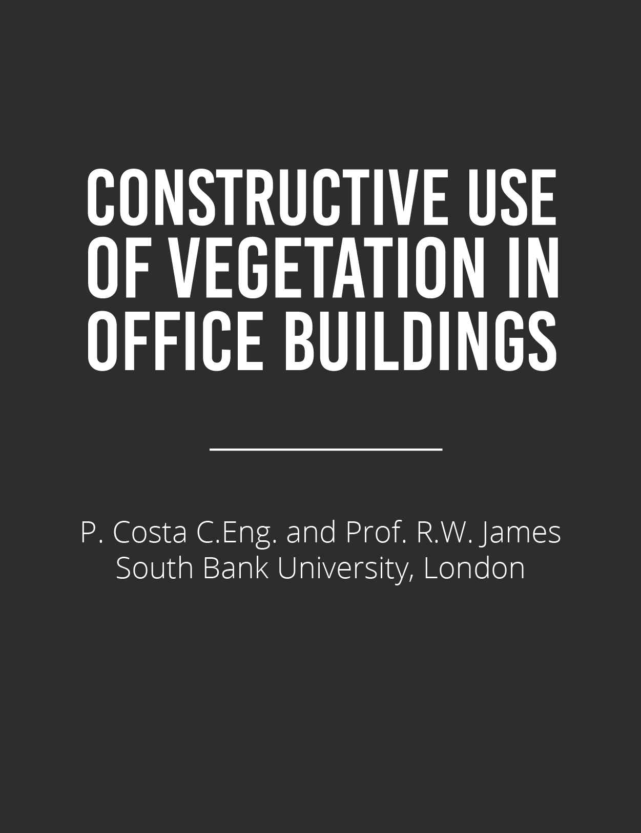 Vegetation in Office Buildings