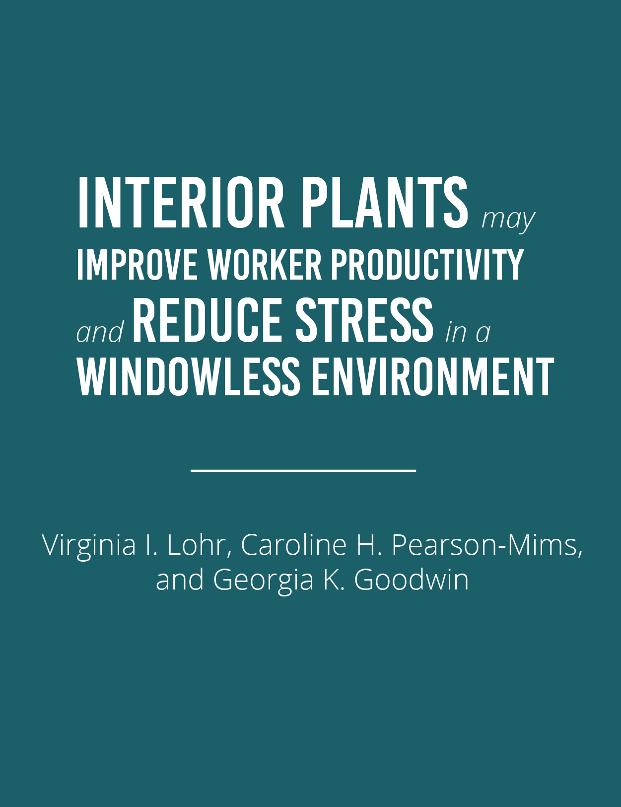 Interior Plants Improve Productivity & Reduce StressFeatured Image