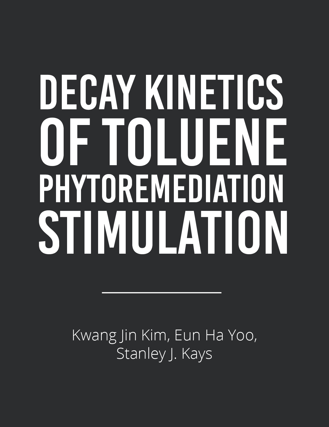 Decay Kinetics of Toluene Phytoremediation StimulationFeatured Image
