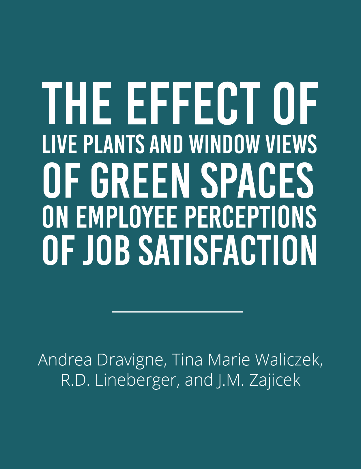 green spaces and job satisfaction