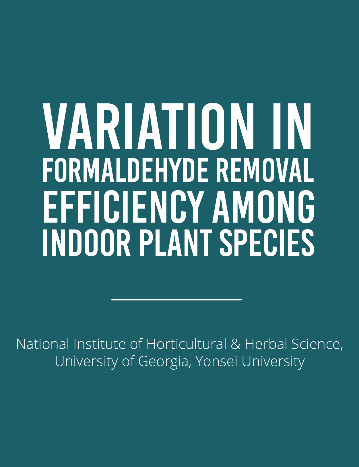 Formaldehyde Removal Efficiency & Indoor Plant SpeciesFeatured Image