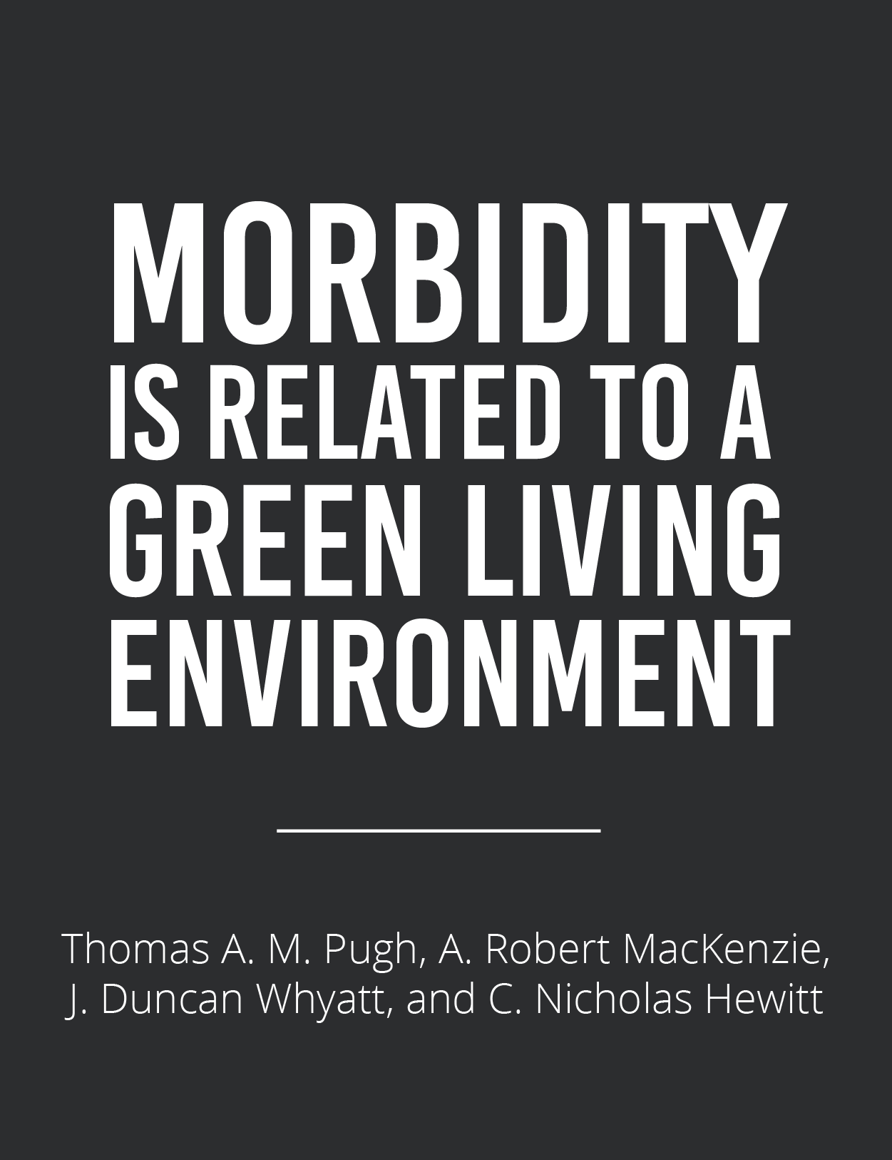 Morbidity is Related to a Green Living EnvironmentFeatured Image