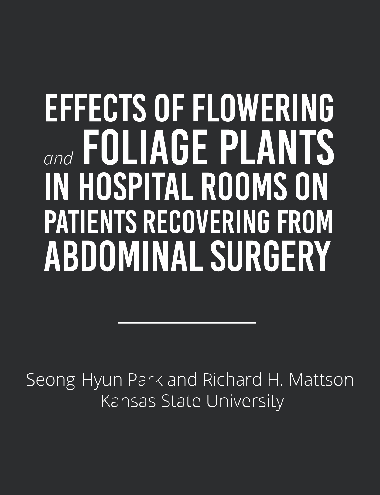Effects of Flowering & Foliage Plants in Hospital RoomsFeatured Image