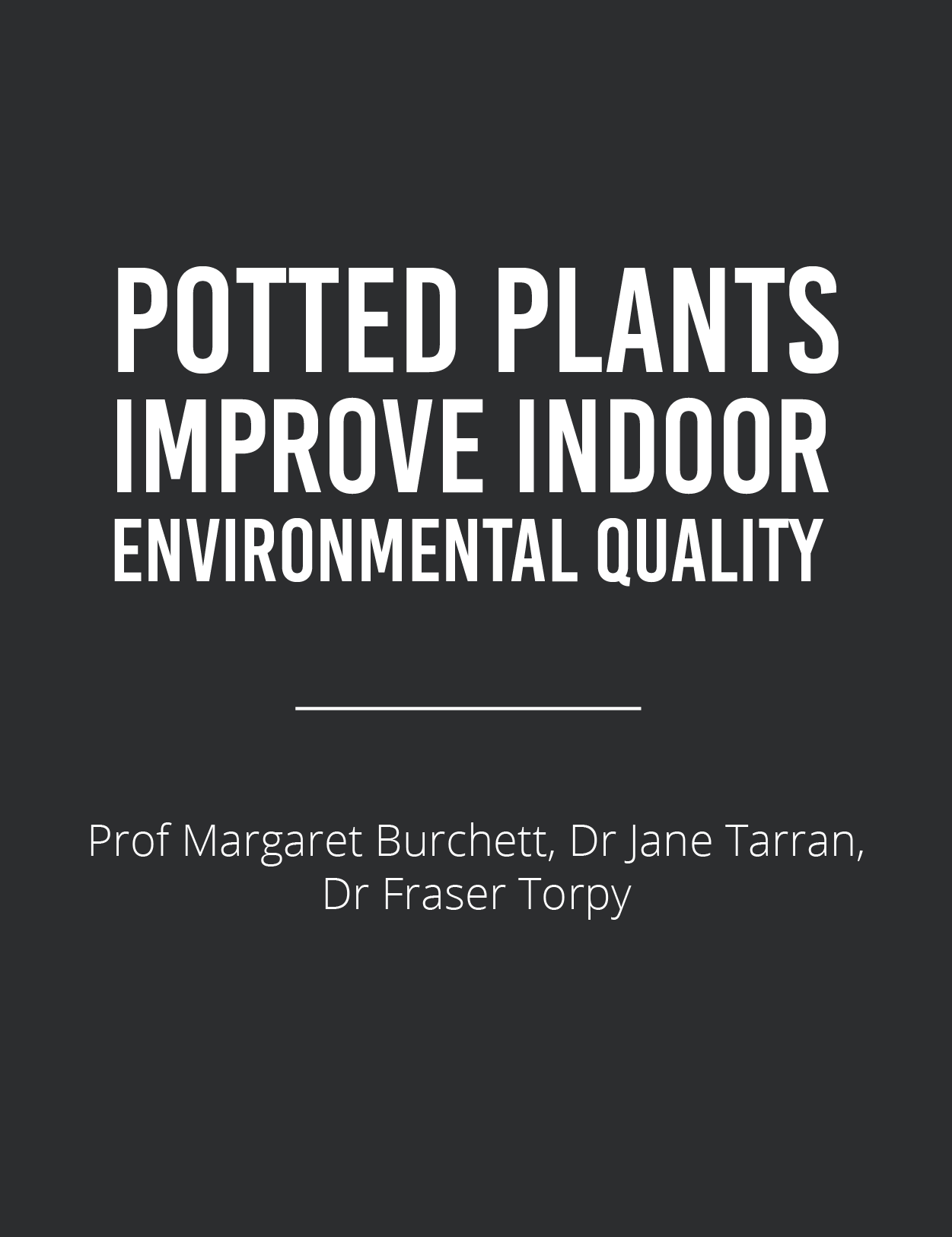 plants improve indoor environment