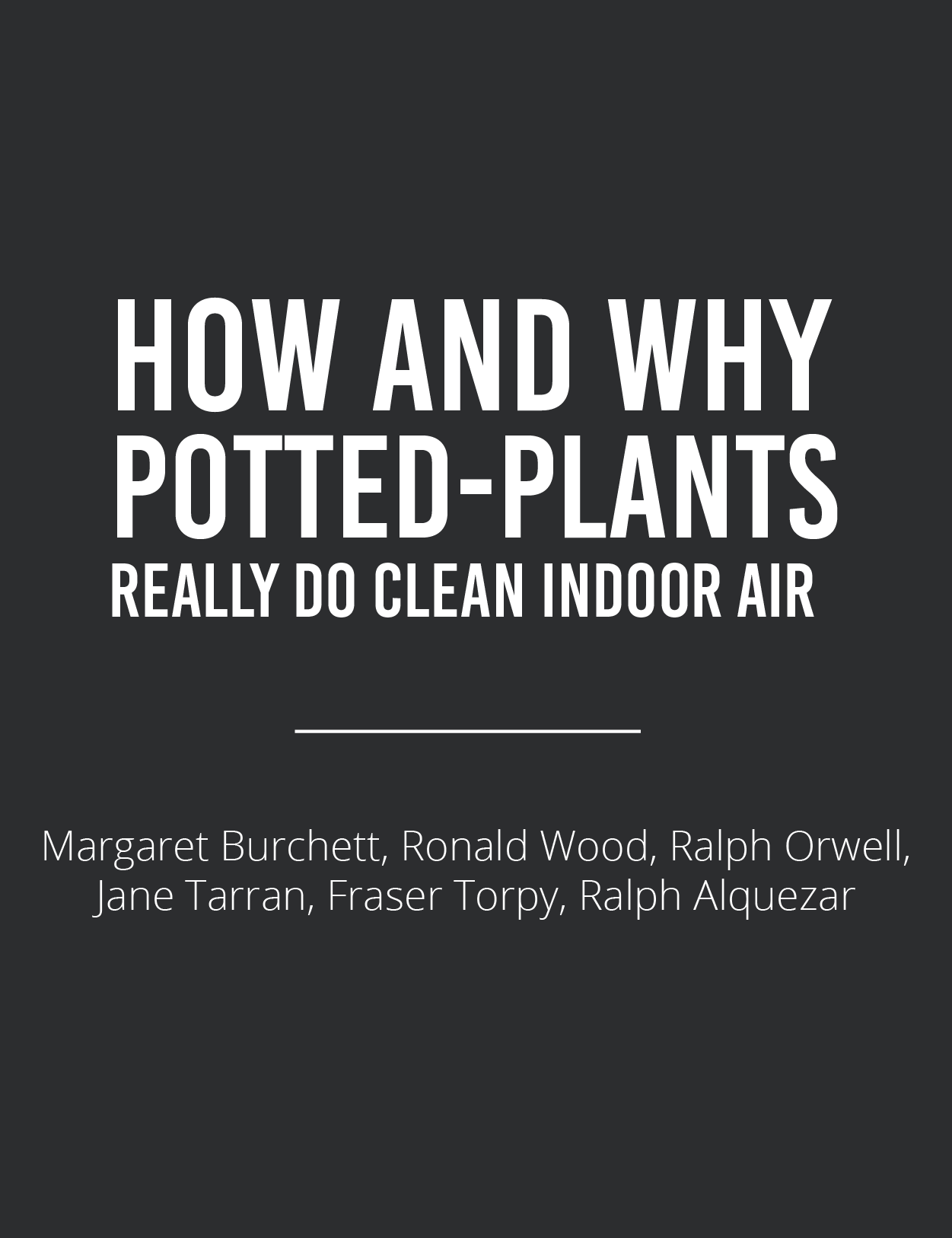 plants clean indoor air
