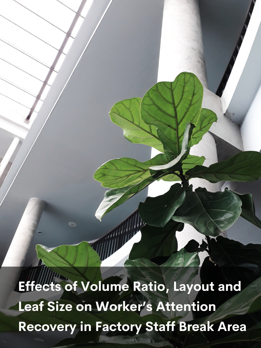 Effects of Volume Ratio, Layout and Leave Size of Indoor Plants on Workers’ Attention Recovery in Factory Staff Break AreaFeatured Image
